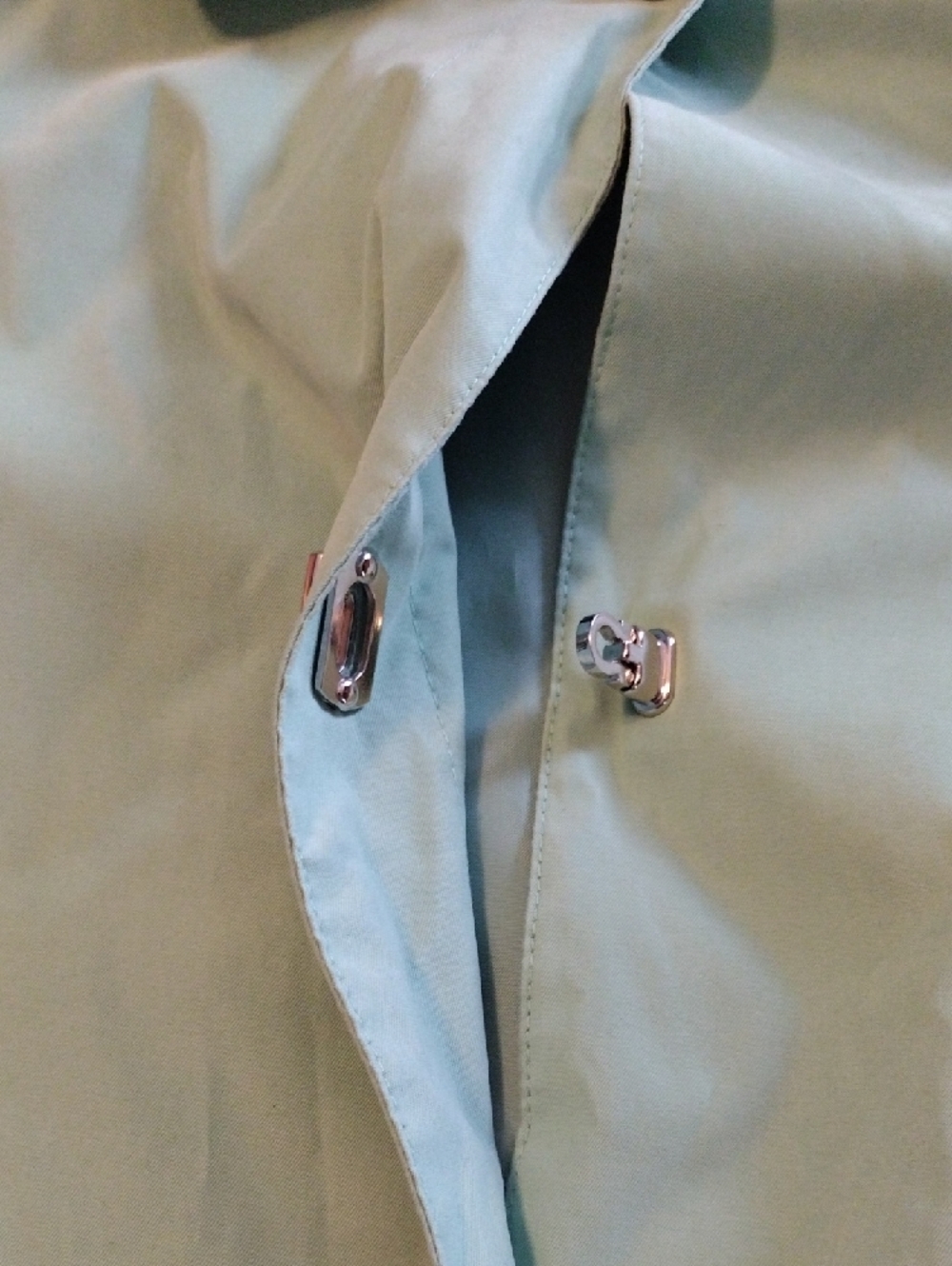 Talbots Mint Green Single-Button Trench Coat - Picture 5 of 16